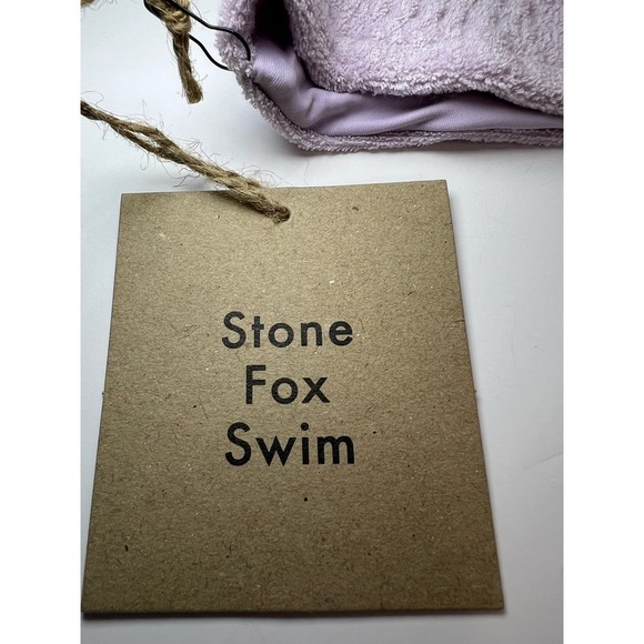 NWT Stone Fox Swim, Meadow Bikini Top, Violet, Terry Cloth, size XL - Picture 8 of 10